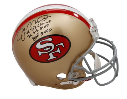 Joe Montana Signed San Francisco 49ers Full-Size Authentic Helmet With 3 Inscriptions